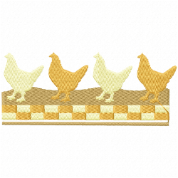 Chickens And Roosters Embroidery Design 5